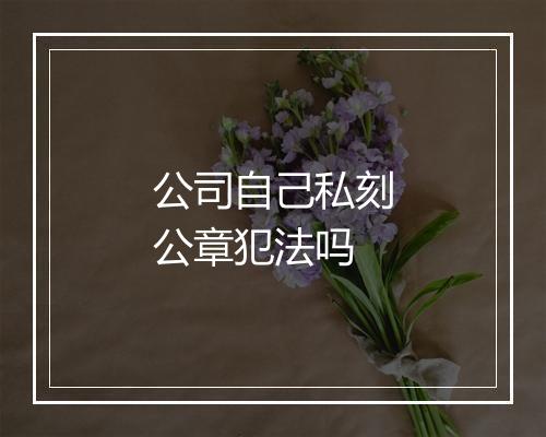 公司自己私刻公章犯法吗