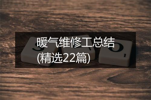 暖气维修工总结(精选22篇)