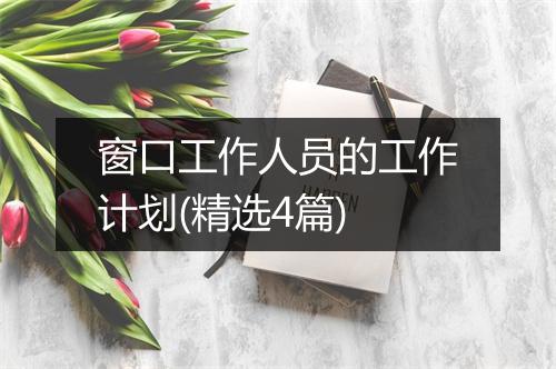 窗口工作人员的工作计划(精选4篇)