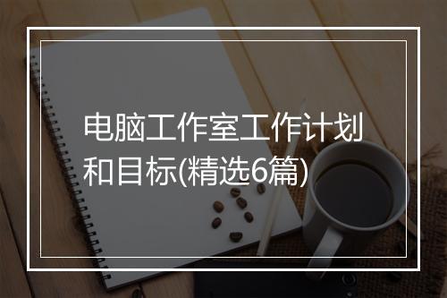 电脑工作室工作计划和目标(精选6篇)
