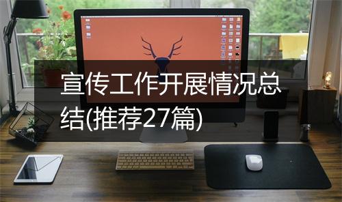 宣传工作开展情况总结(推荐27篇)