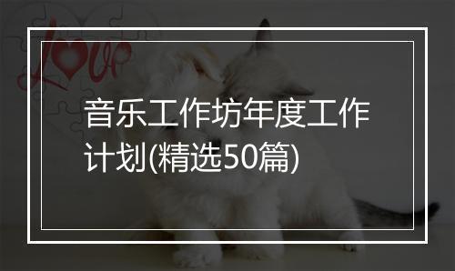 音乐工作坊年度工作计划(精选50篇)