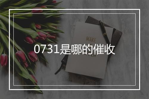 0731是哪的催收