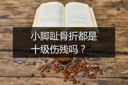 小脚趾骨折都是十级伤残吗?