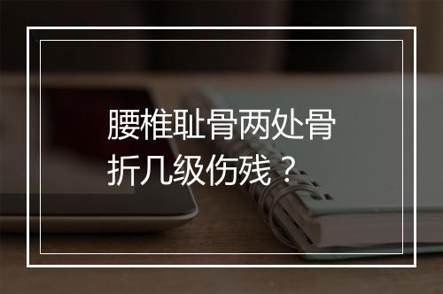 腰椎耻骨两处骨折几级伤残?