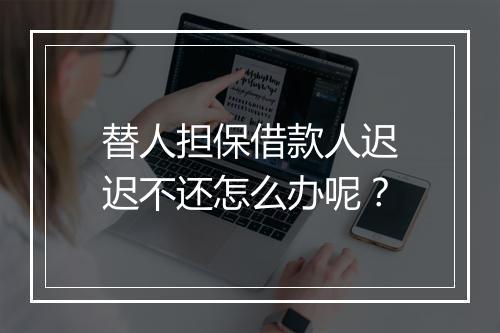 替人担保借款人迟迟不还怎么办呢?