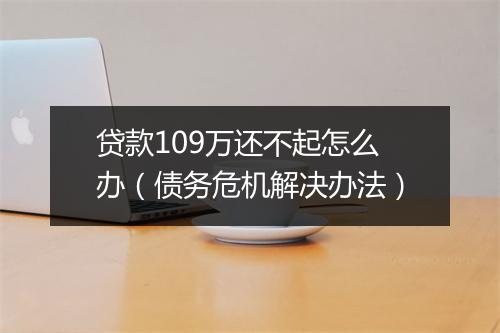 贷款109万还不起怎么办(债务危机解决办法)