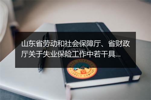 山东省劳动和社会保障厅、省财政厅关于失业保险工作中若干具体政