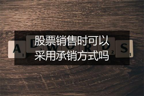 股票销售时可以采用承销方式吗