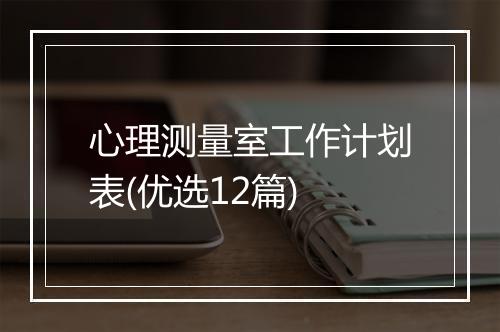 心理测量室工作计划表(优选12篇)