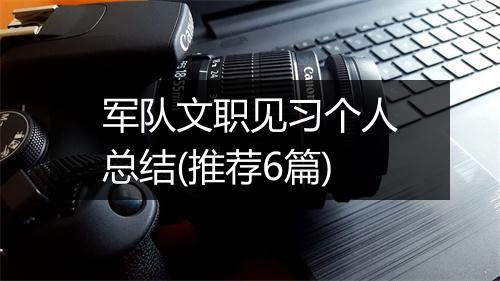 军队文职见习个人总结(推荐6篇)
