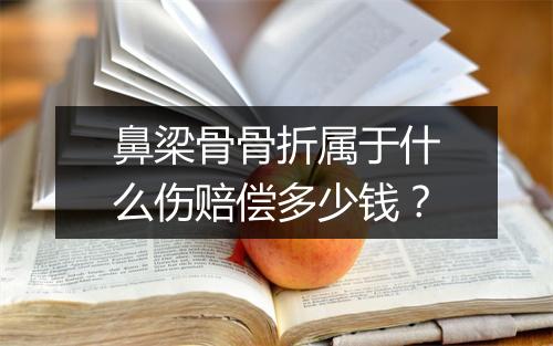 鼻梁骨骨折属于什么伤赔偿多少钱?