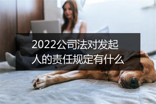 2022公司法对发起人的责任规定有什么
