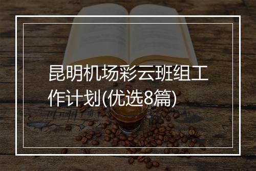 昆明机场彩云班组工作计划(优选8篇)
