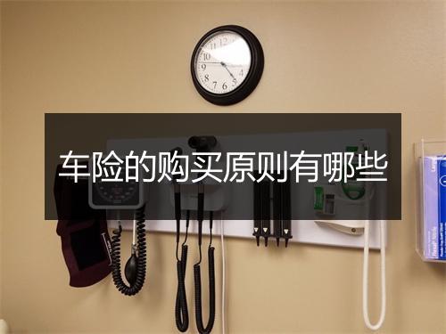 车险的购买原则有哪些