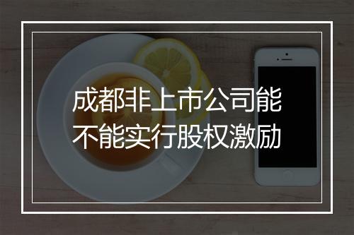 成都非上市公司能不能实行股权激励
