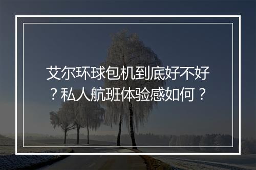 艾尔环球包机到底好不好?私人航班体验感如何?