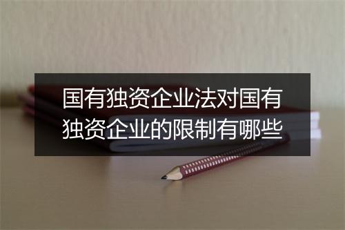 国有独资企业法对国有独资企业的限制有哪些
