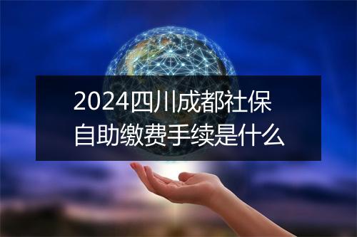 2024四川成都社保自助缴费手续是什么