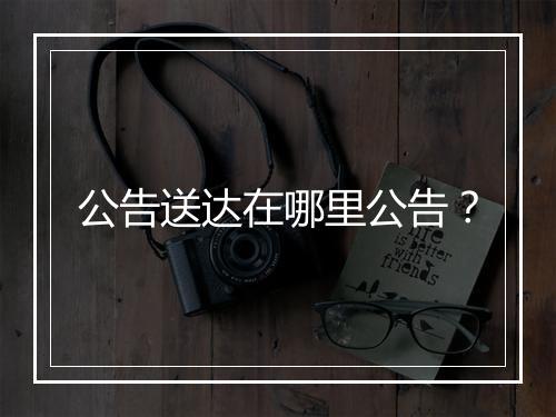 公告送达在哪里公告?