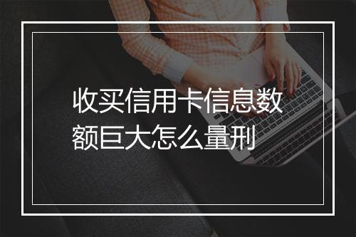 收买信用卡信息数额巨大怎么量刑
