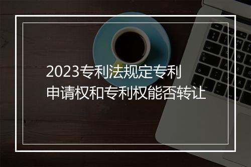 2023专利法规定专利申请权和专利权能否转让