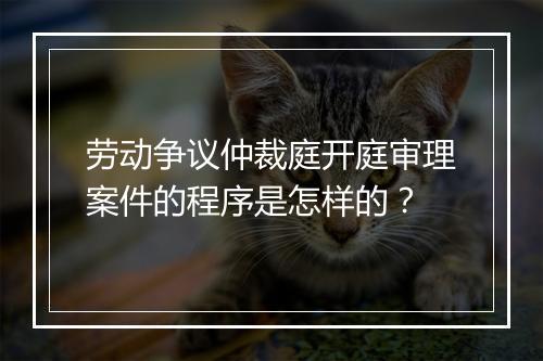 劳动争议仲裁庭开庭审理案件的程序是怎样的?