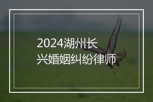 2024湖州长兴婚姻纠纷律师