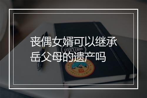 丧偶女婿可以继承岳父母的遗产吗