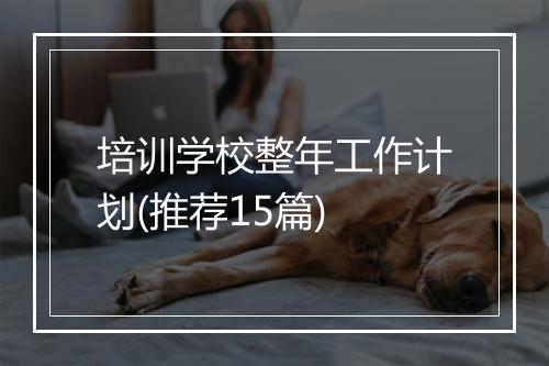 培训学校整年工作计划(推荐15篇)