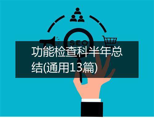 功能检查科半年总结(通用13篇)