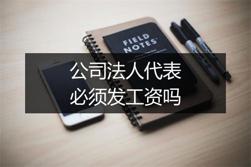 公司法人代表必须发工资吗