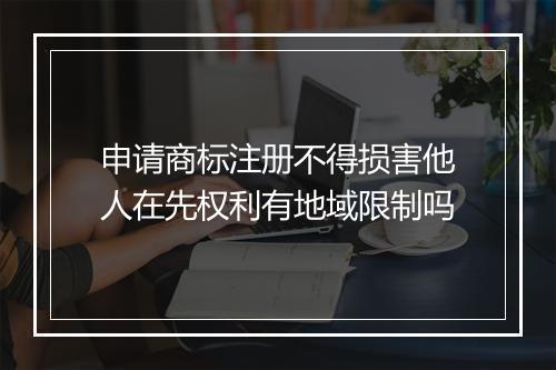 申请商标注册不得损害他人在先权利有地域限制吗