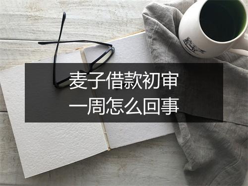 麦子借款初审一周怎么回事