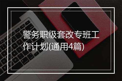 警务职级套改专班工作计划(通用4篇)