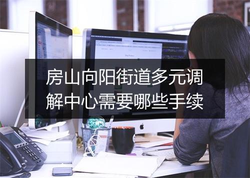 房山向阳街道多元调解中心需要哪些手续