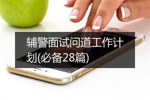 辅警面试问道工作计划(必备28篇)