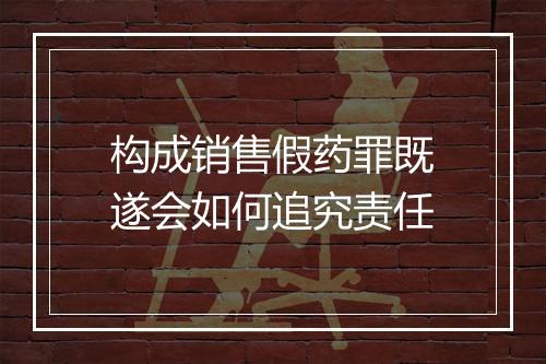 构成销售假药罪既遂会如何追究责任