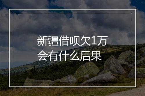 新疆借呗欠1万会有什么后果