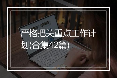 严格把关重点工作计划(合集42篇)
