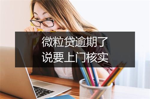 微粒贷逾期了说要上门核实