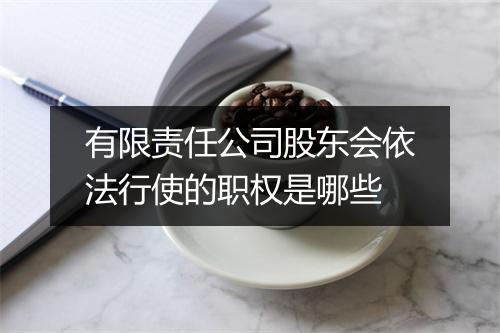 有限责任公司股东会依法行使的职权是哪些