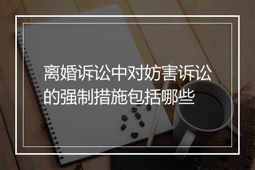 离婚诉讼中对妨害诉讼的强制措施包括哪些