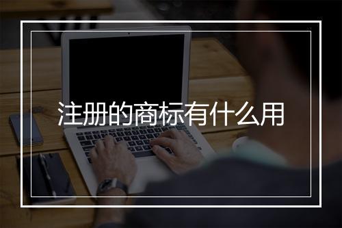 注册的商标有什么用