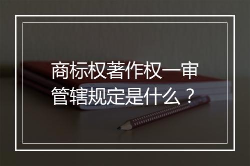 商标权著作权一审管辖规定是什么?