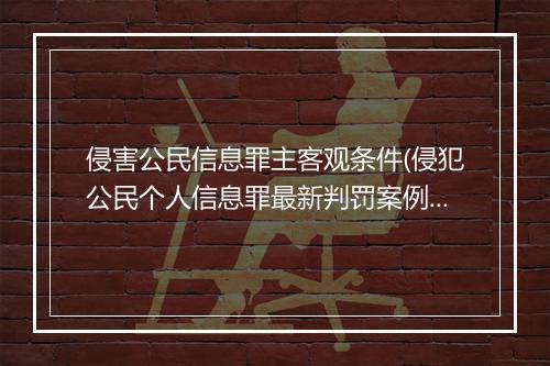 侵害公民信息罪主客观条件(侵犯公民个人信息罪最新判罚案例)