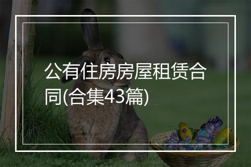 公有住房房屋租赁合同(合集43篇)