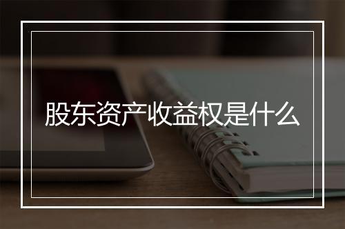 股东资产收益权是什么