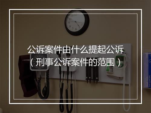 公诉案件由什么提起公诉(刑事公诉案件的范围)