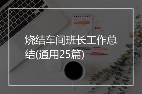 烧结车间班长工作总结(通用25篇)